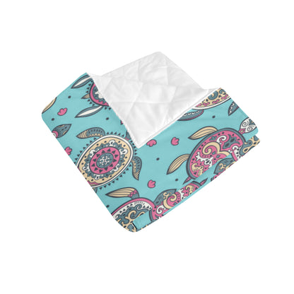 Sea Turtle Art Pattern Premium Quilt