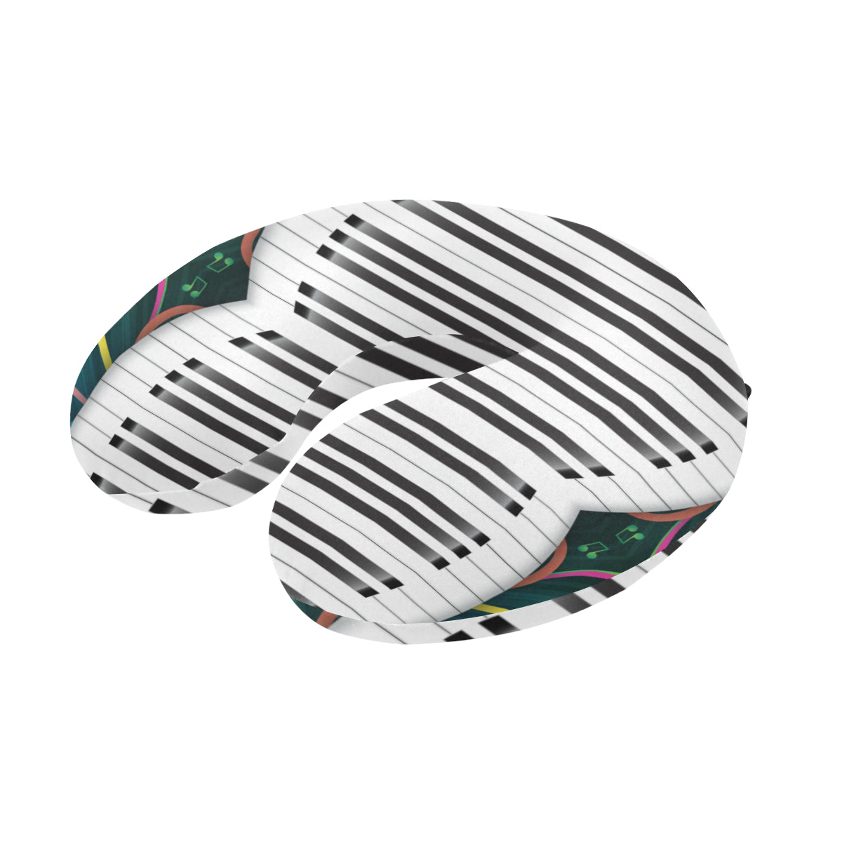 Piano Pattern Print Design 01 U-Shaped Travel Neck Pillow