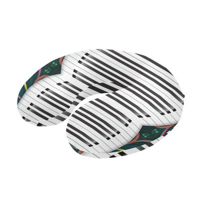 Piano Pattern Print Design 01 U-Shaped Travel Neck Pillow