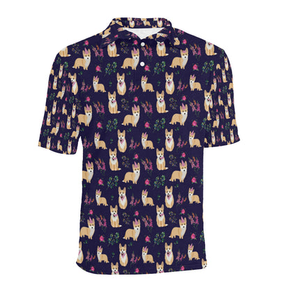 Pembroke Welsh Corgis Pattern Print Design A06 Men Polo Shirt