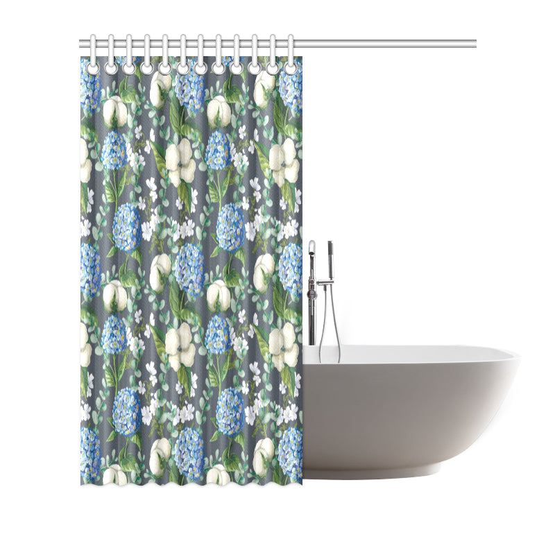 Hydrangea Pattern Print Design 02 Shower Curtain