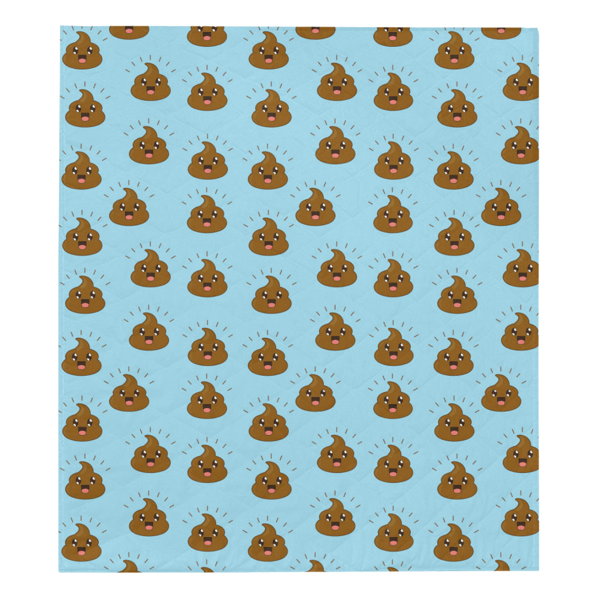 Poop Emoji Pattern Print Design A03 Premium Quilt