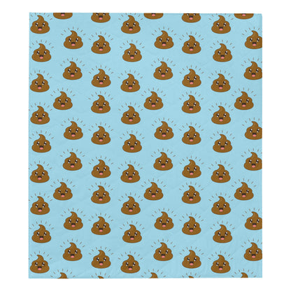 Poop Emoji Pattern Print Design A03 Premium Quilt