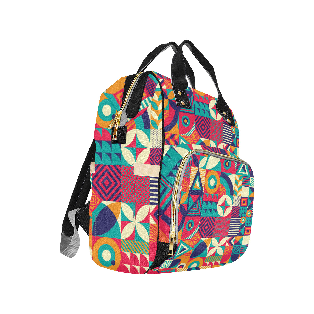 Mosaic Pattern Print Design 03 Diaper Bag Backpack