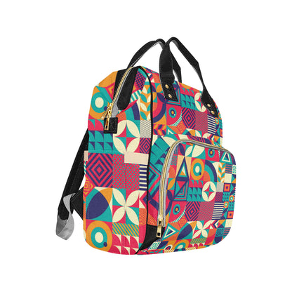 Mosaic Pattern Print Design 03 Diaper Bag Backpack