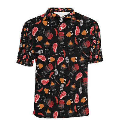 Barbecue Pattern Print Design 04 Men Polo Shirt