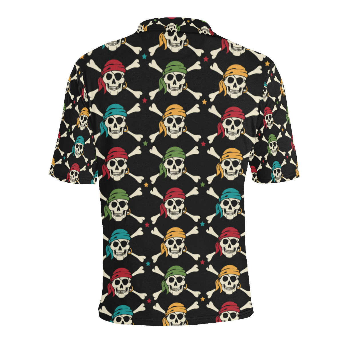 Pirate Pattern Print Design A01 Men Polo Shirt