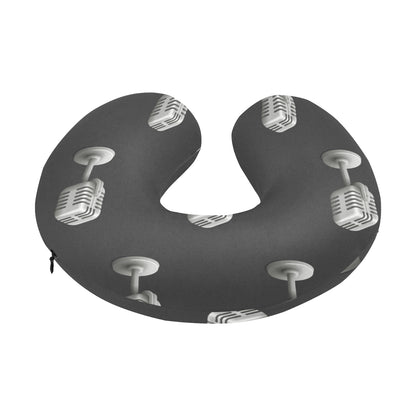 Microphone Vintage Pattern Print Design 01 U-Shaped Travel Neck Pillow