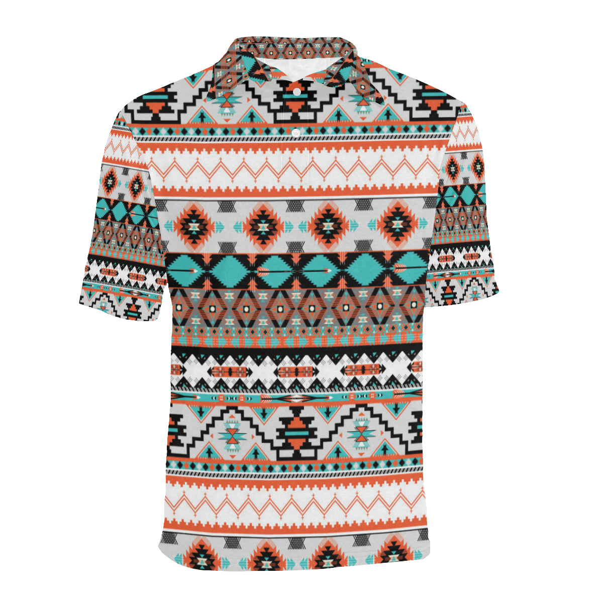 Tribal Aztec Indians pattern Men Polo Shirt