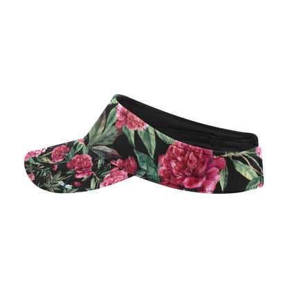 Peony Pattern Print Design PE04 Unisex Sun Visor