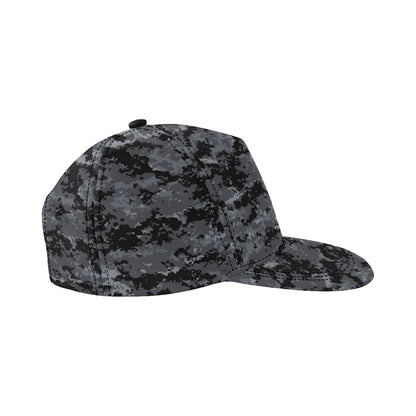 ACU Digital Black Camouflage Snapback Cap