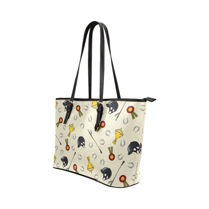 Equestrian Horseshoe Equipment Leather Tote Bag