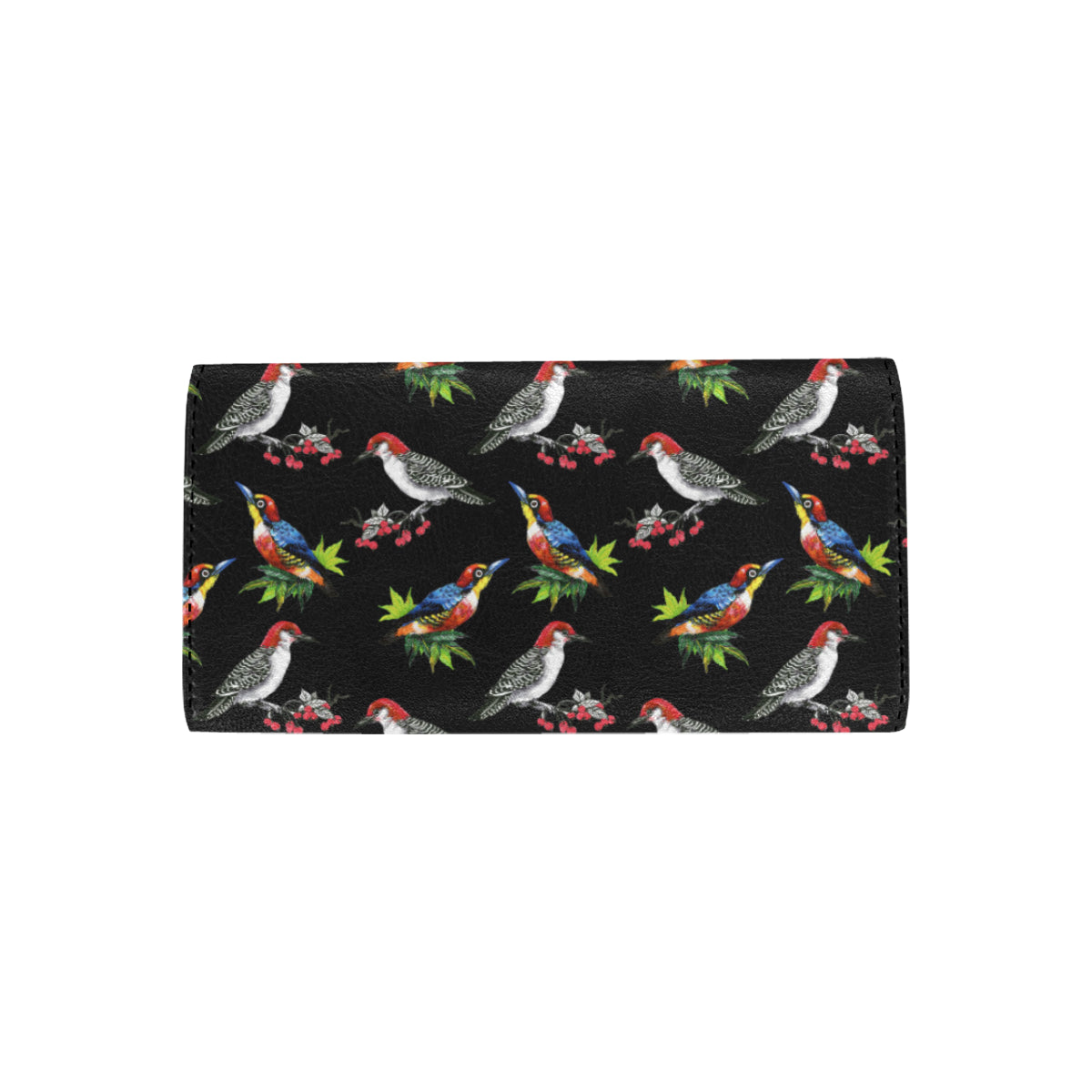 Birds Pattern Print Design 06 Women's Trifold Wallet