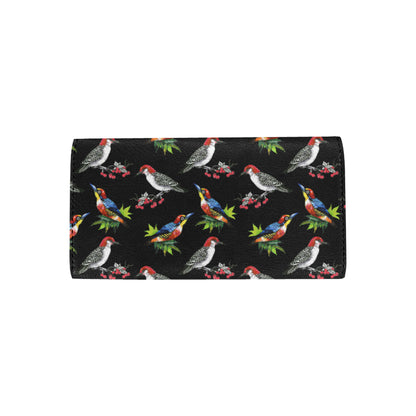 Birds Pattern Print Design 06 Women's Trifold Wallet