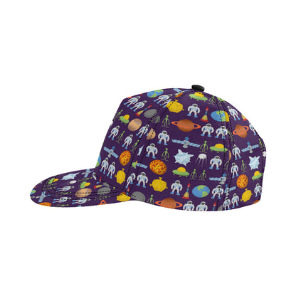 Alien Astronaut Planet Snapback Cap