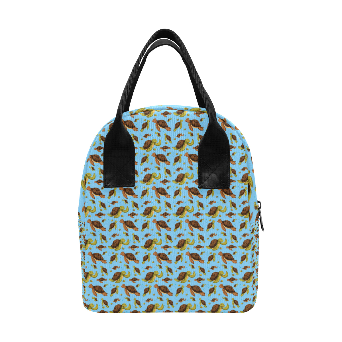 Hello Sea Turtle Print Pattern Insulated Lunch Bag