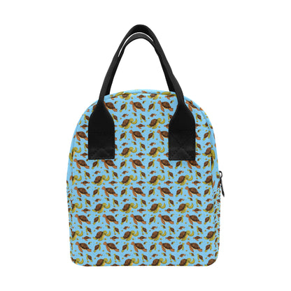Hello Sea Turtle Print Pattern Insulated Lunch Bag