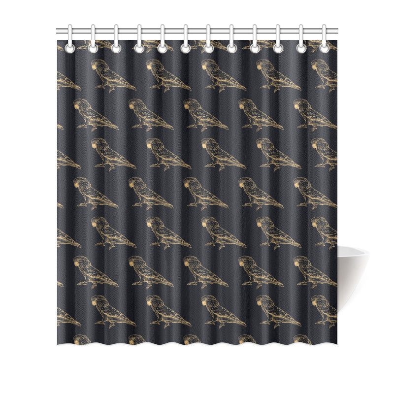 Parakeet Pattern Print Design A04 Shower Curtain