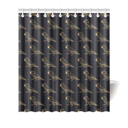 Parakeet Pattern Print Design A04 Shower Curtain