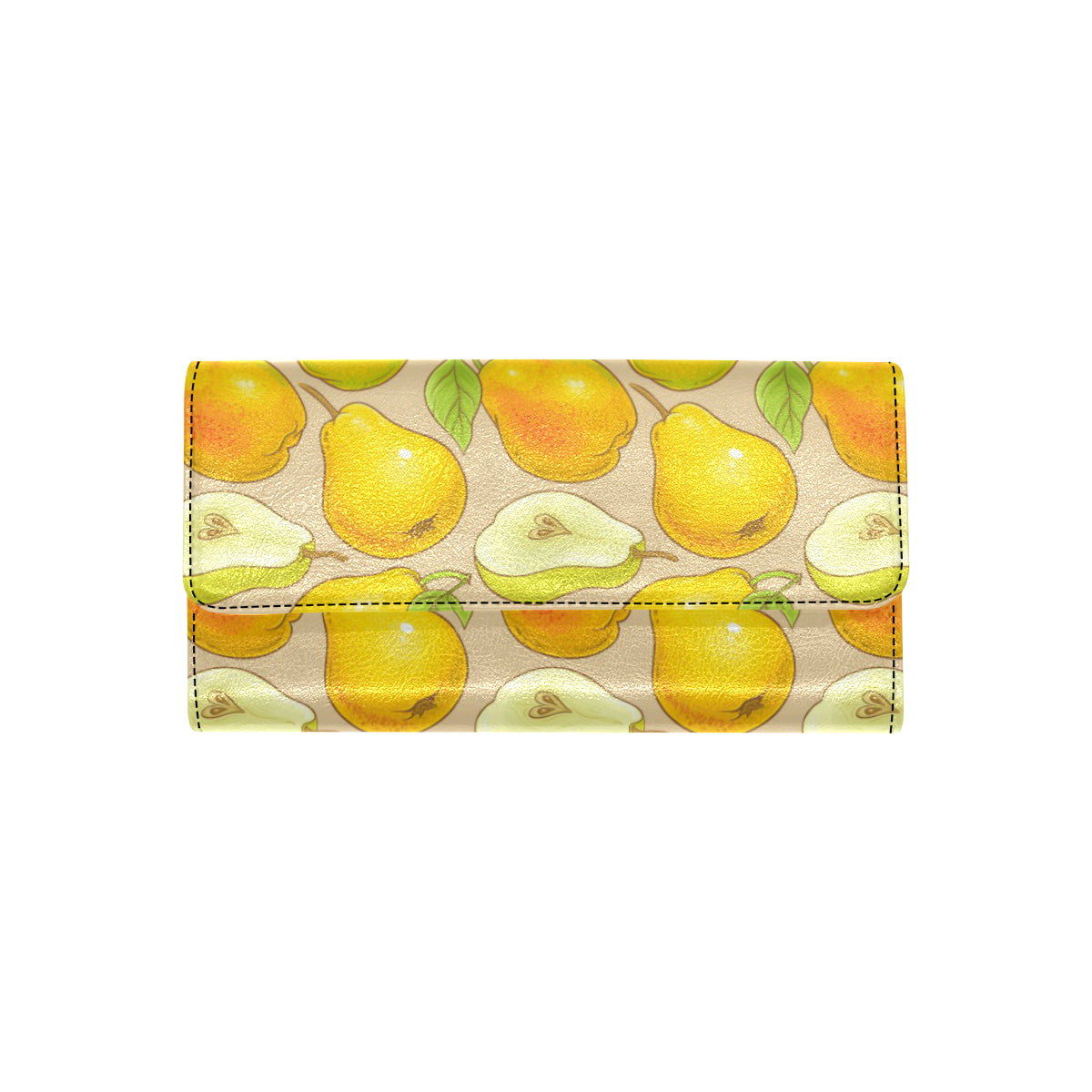 Pear Pattern Print Design PE05 Women's Trifold Wallet