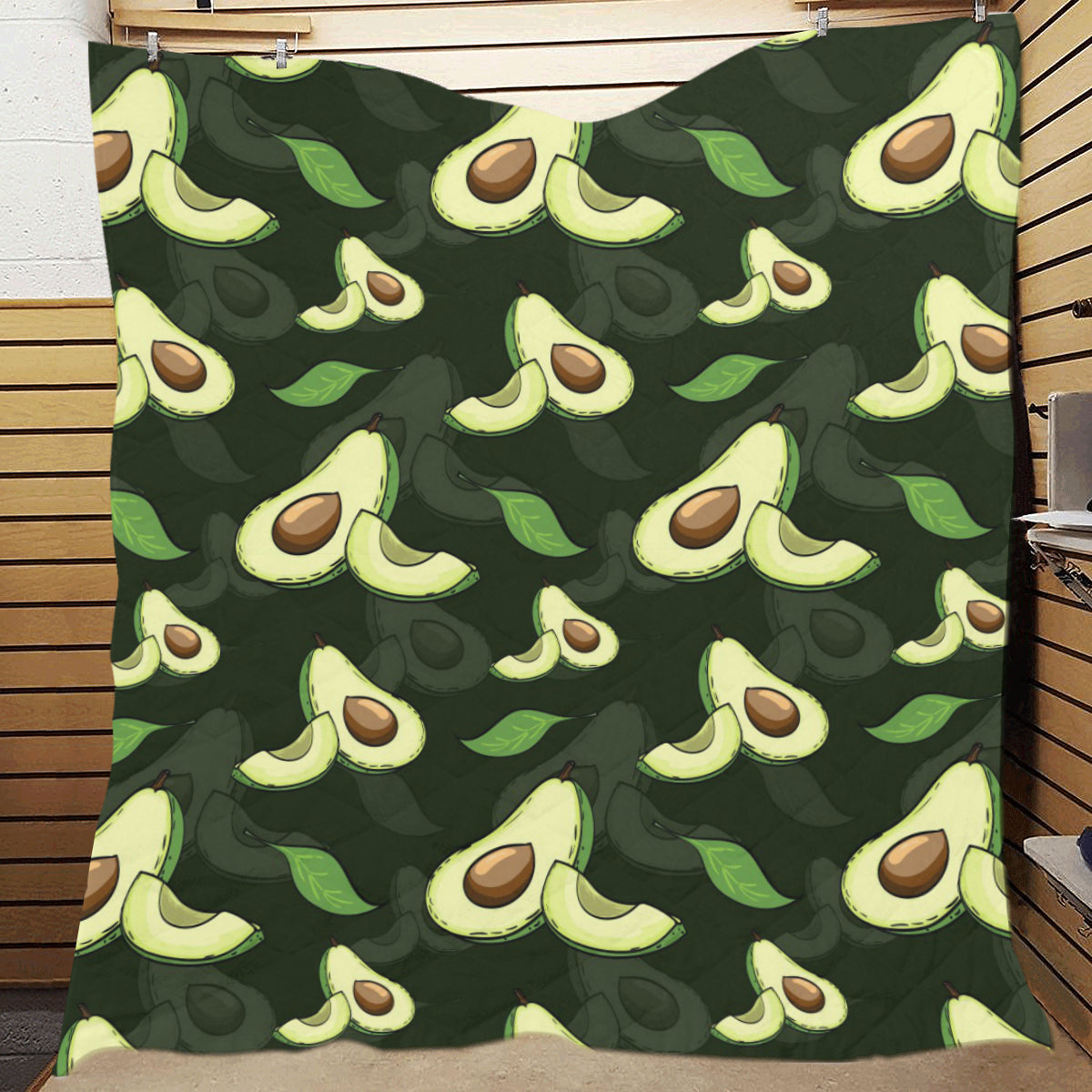 Avocado Pattern Print Design AC07 Premium Quilt