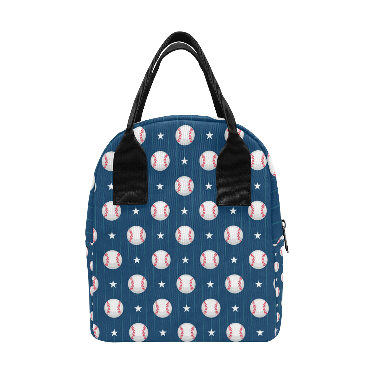 Baseball Star Print Pattern Insulated Lunch Bag