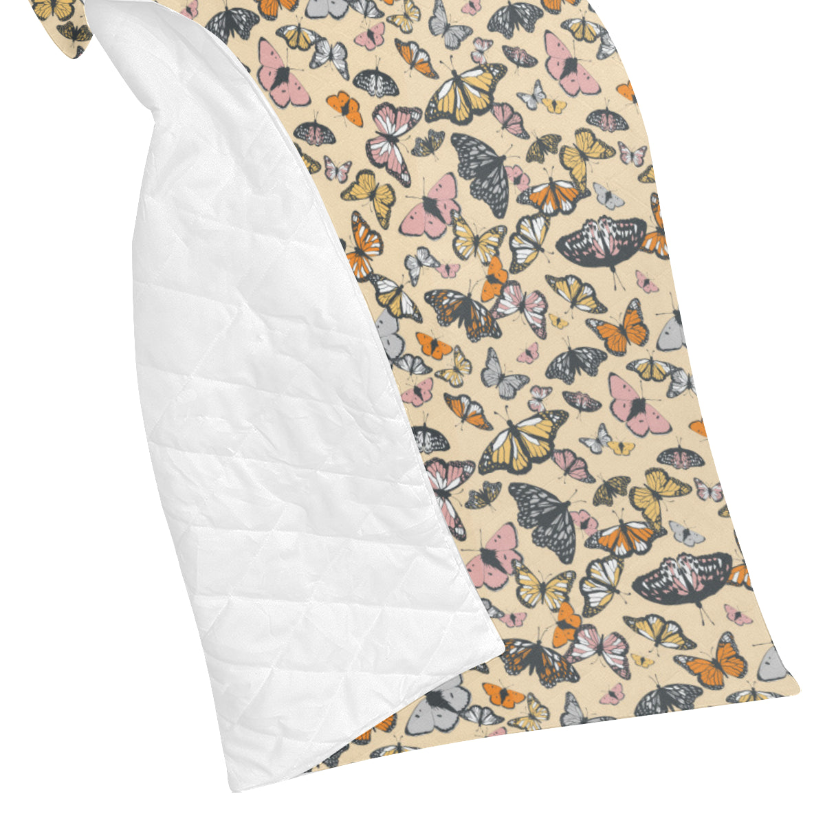 Butterfly Pattern Print Design 04 Premium Quilt