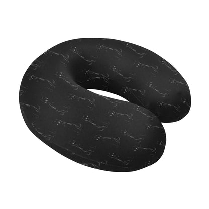 Black Cat Pattern Print Design 03 U-Shaped Travel Neck Pillow
