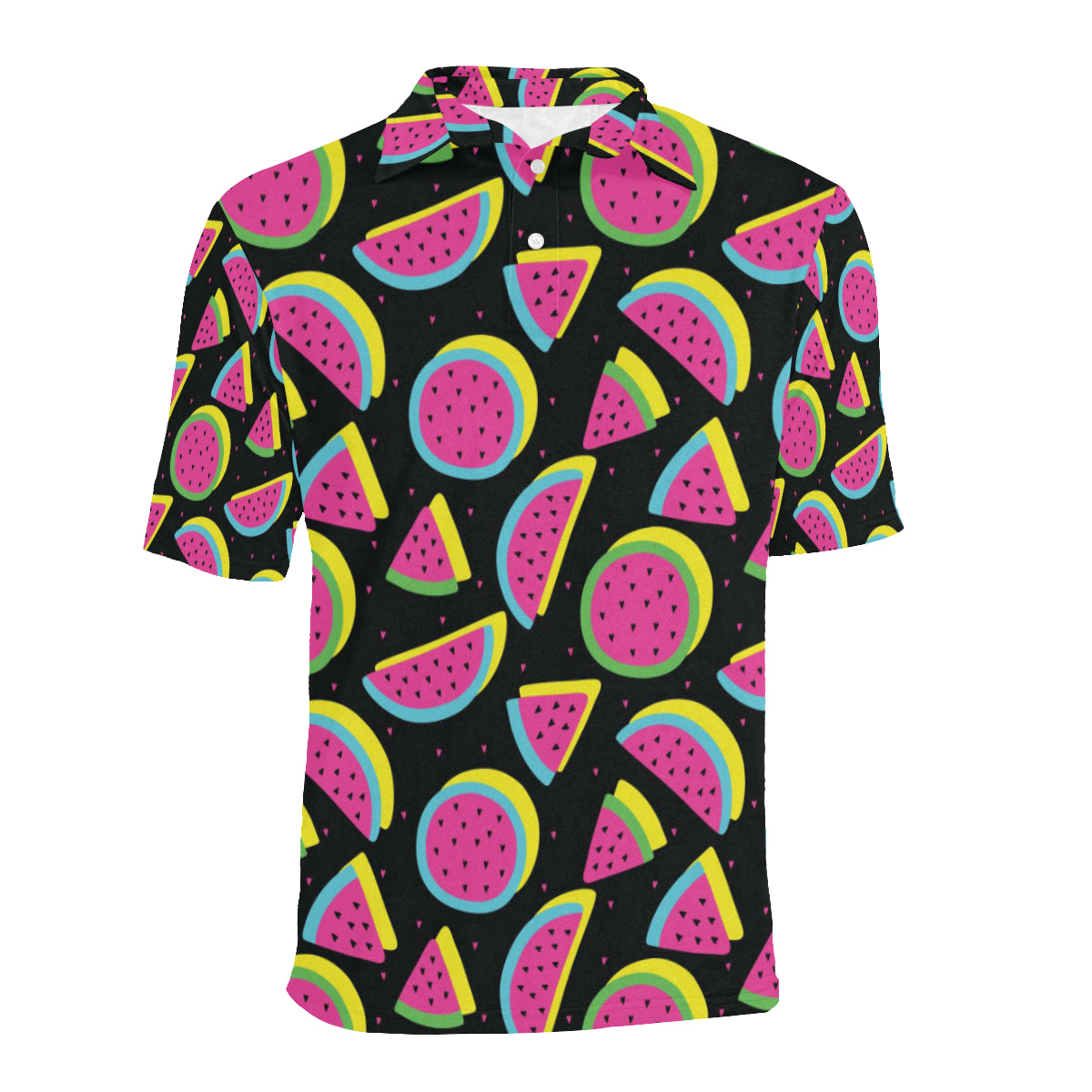 Watermelon Pattern Print Design WM07 Men Polo Shirt