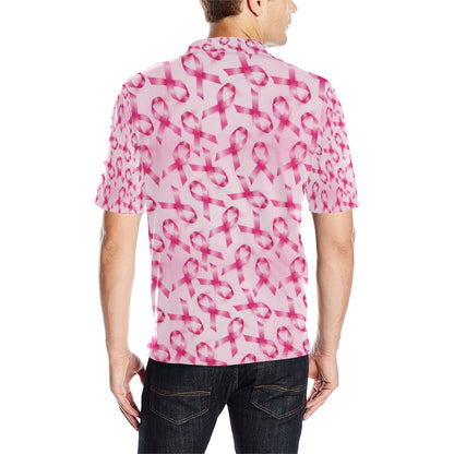 Breast cancer Pattern Print Design 04 Men Polo Shirt