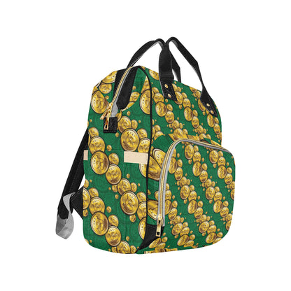 Bitcoin Pattern Print Design DO02 Diaper Bag Backpack