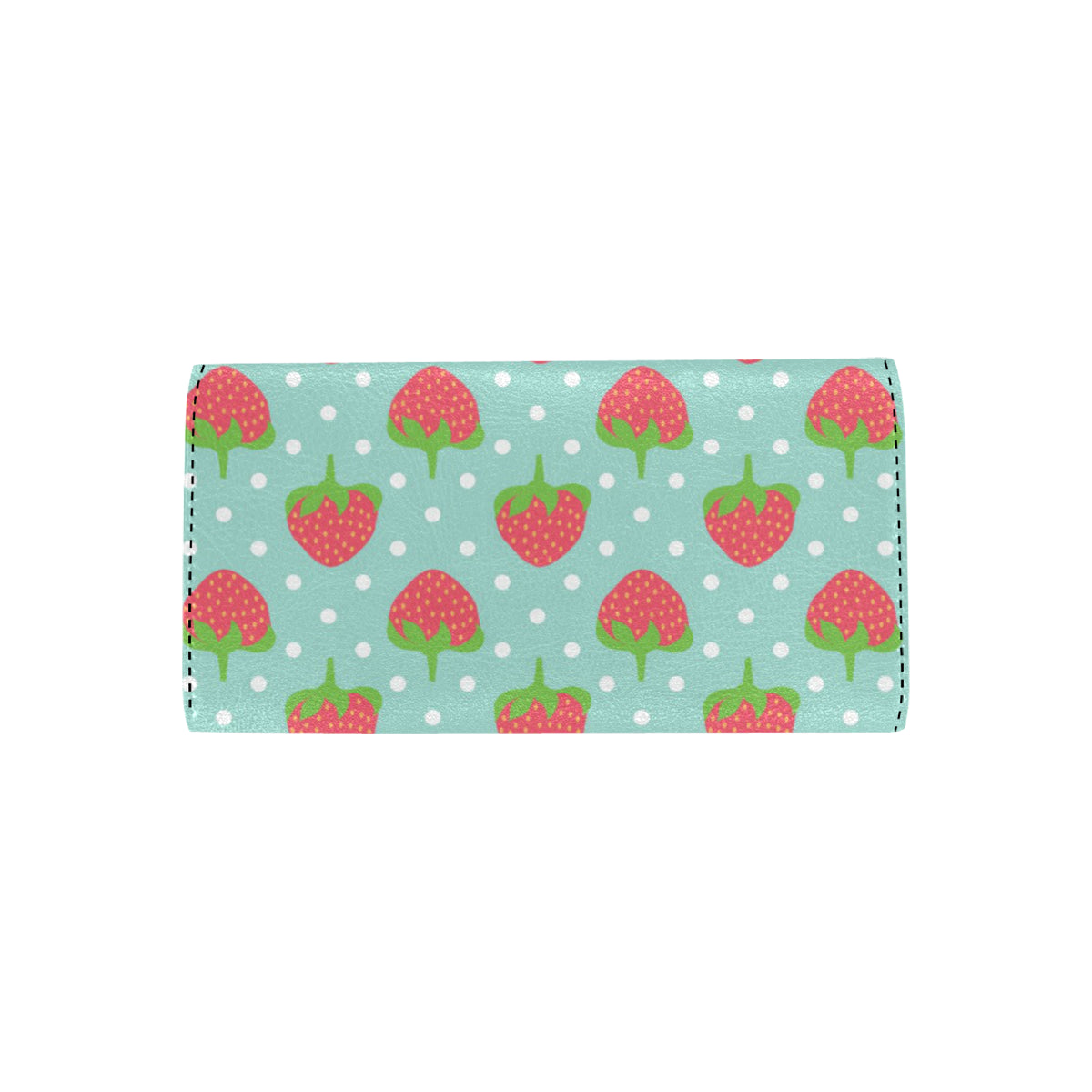 Strawberry Pattern Print Design SB06 Women's Trifold Wallet