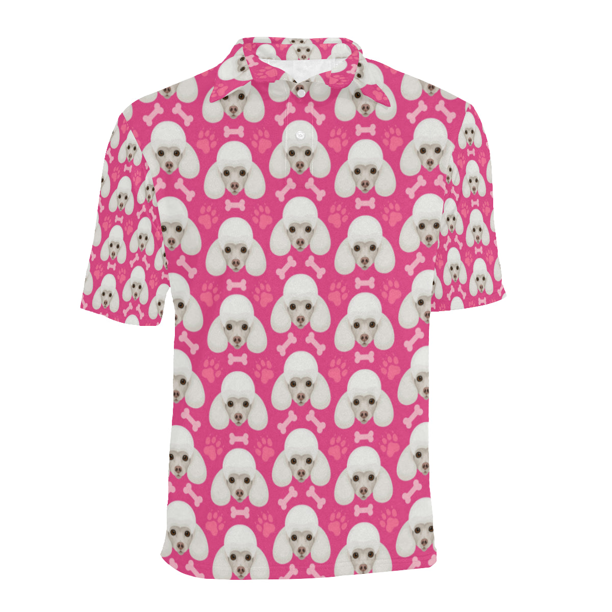 Poodle Pattern Print Design A04 Men Polo Shirt