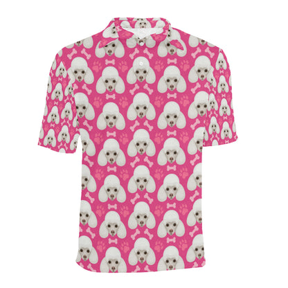 Poodle Pattern Print Design A04 Men Polo Shirt