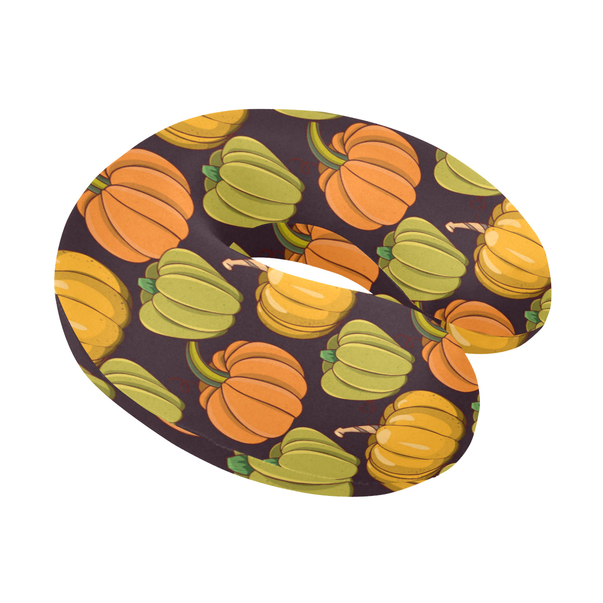 Pumpkin Pattern Print Design A01 U-Shaped Travel Neck Pillow