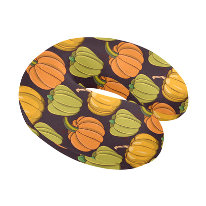 Pumpkin Pattern Print Design A01 U-Shaped Travel Neck Pillow