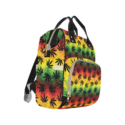 Rasta Pattern Print Design A02 Diaper Bag Backpack