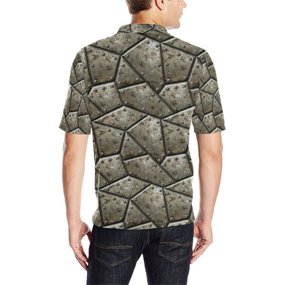 Armor Pattern Print Design 01 Men Polo Shirt