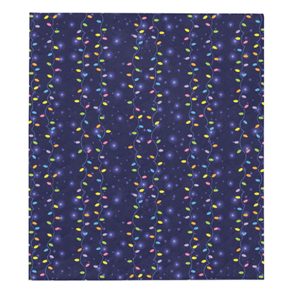 Christmas Light Pattern Print Design 03 Premium Quilt
