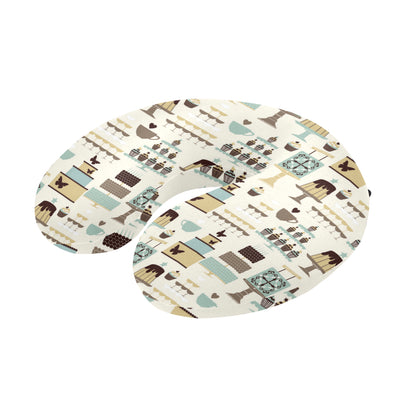 Cake Pattern Print Design 02 U-Shaped Travel Neck Pillow