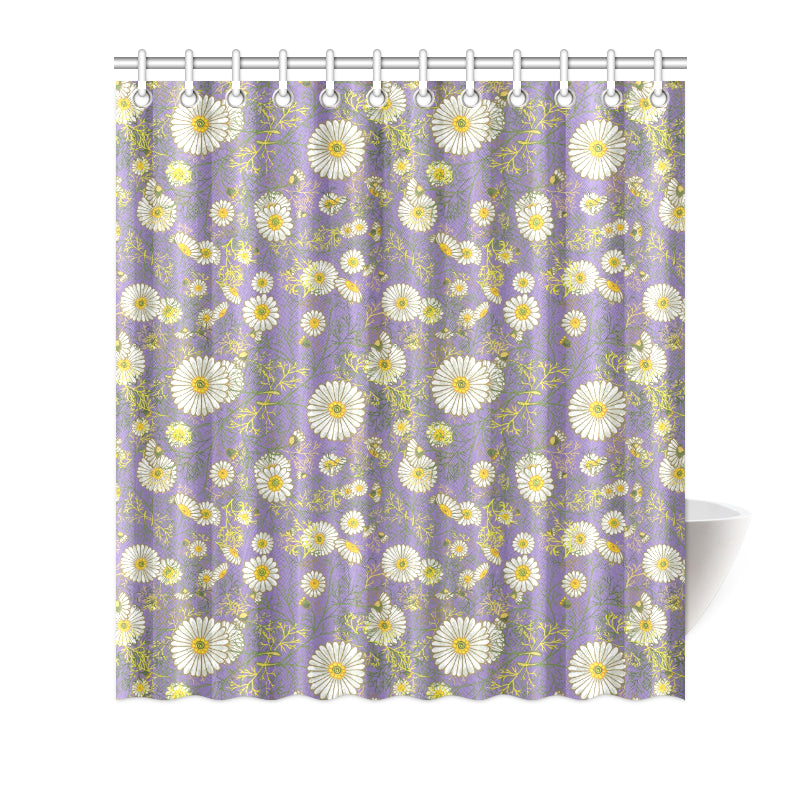 Daisy Pattern Print Design DS011 Shower Curtain