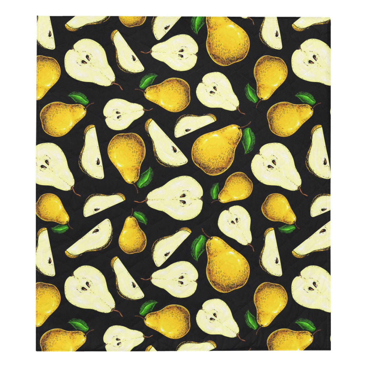 Pear Pattern Print Design PE01 Premium Quilt