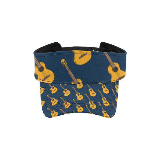Acoustic Guitar Pattern Print Design 04 Unisex Sun Visor