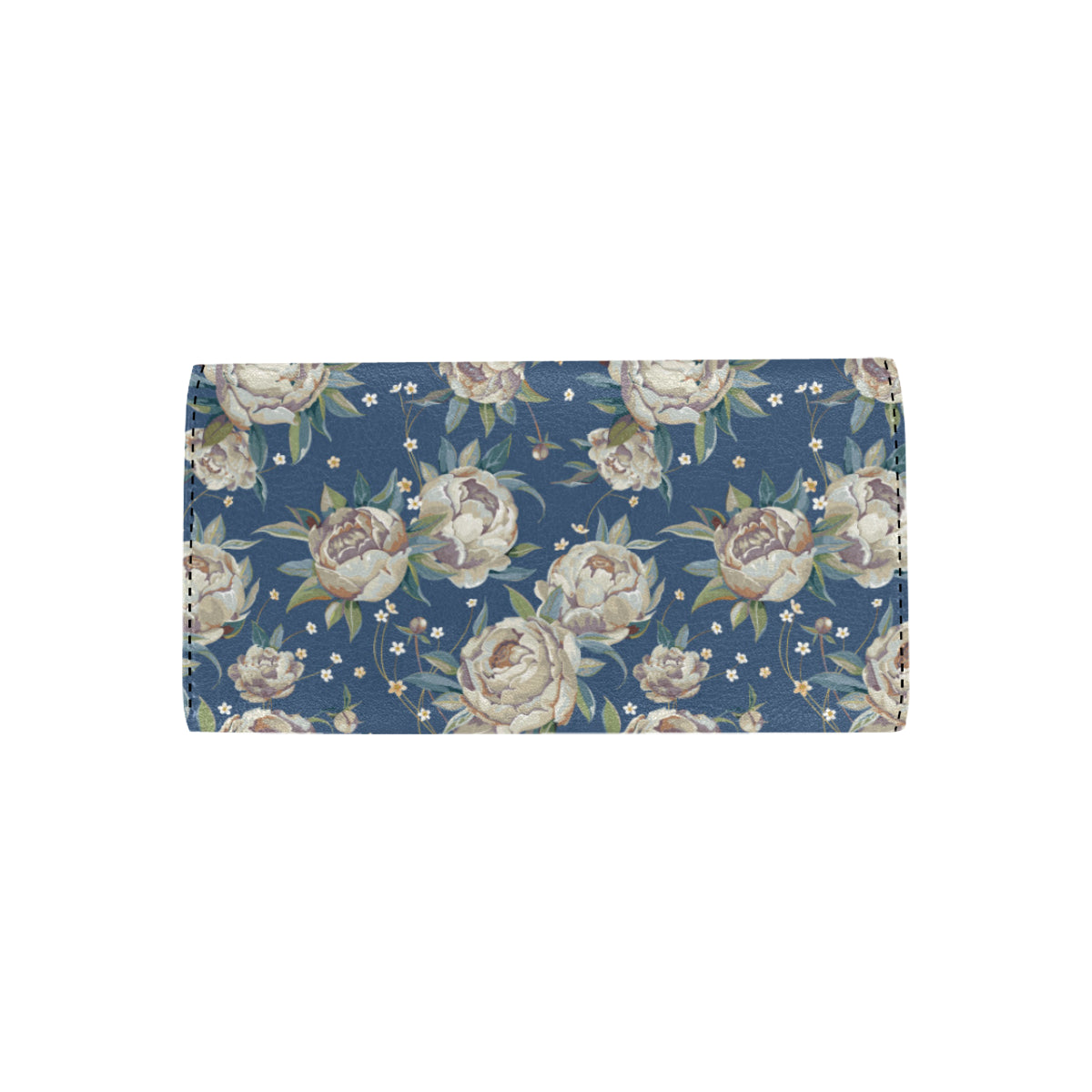 Peony Pattern Print Design A03 Women's Trifold Wallet