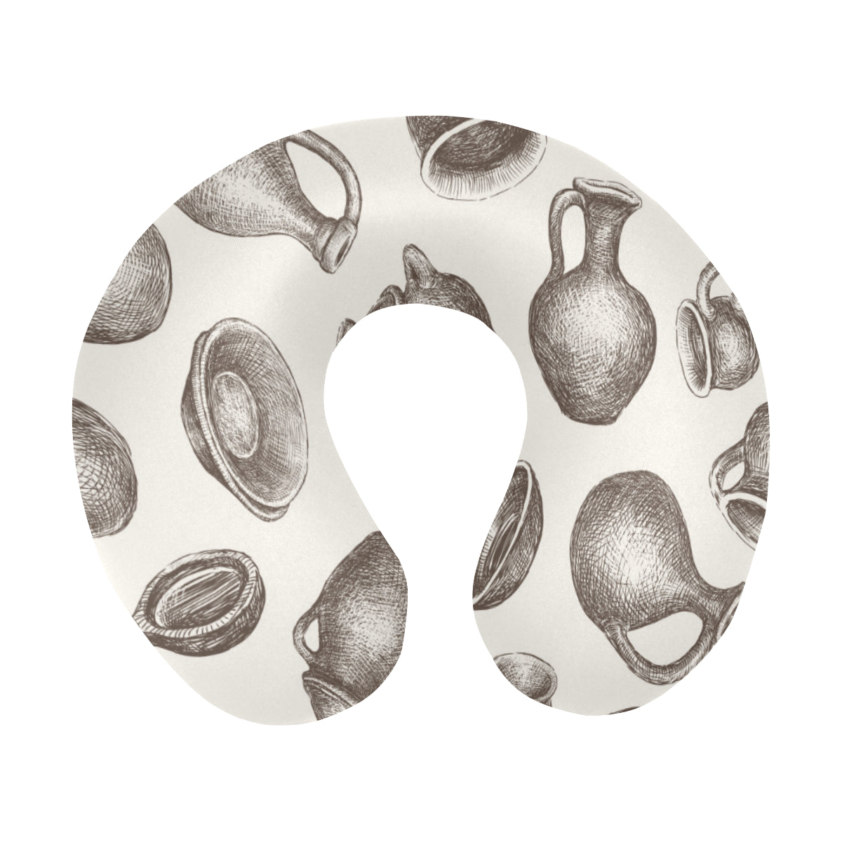 Pottery Pattern Print Design A01 U-Shaped Travel Neck Pillow