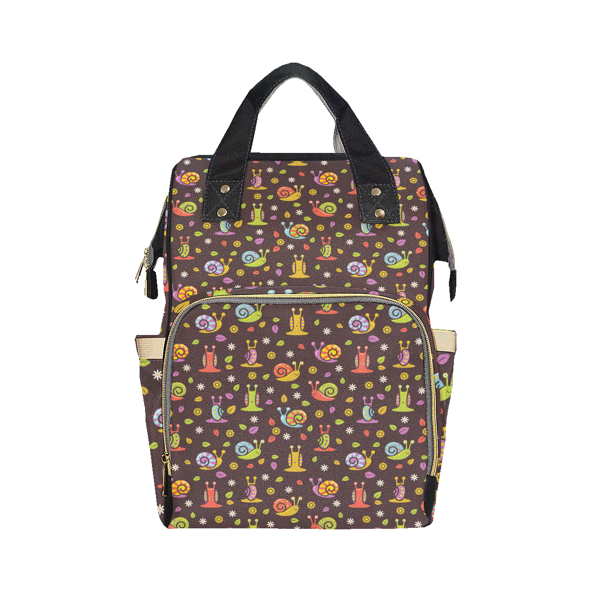 Snail Pattern Print Design 01 Diaper Bag Backpack