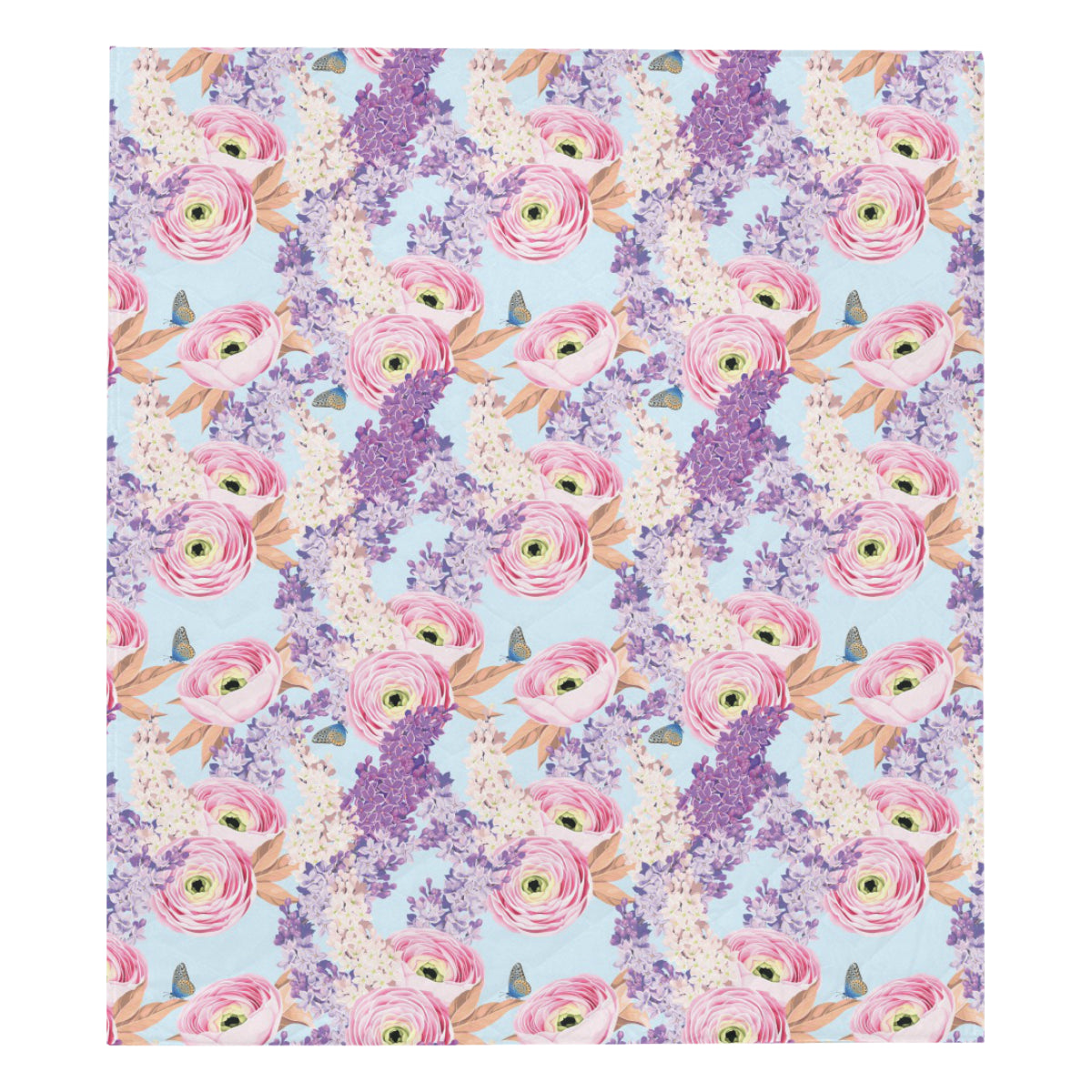 Lilac Pattern Print Design LI03 Premium Quilt