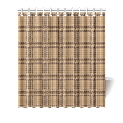 Houndstooth Brown Pattern Print Design 04 Shower Curtain