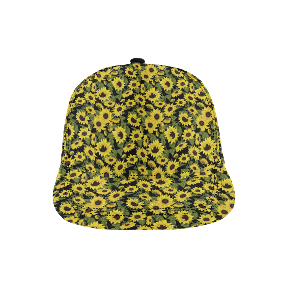 Sunflower Fresh Bright Color Print Snapback Cap