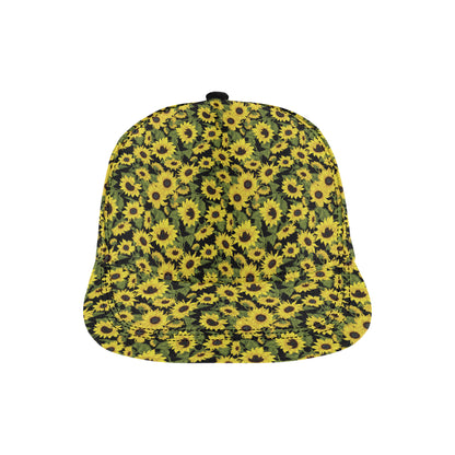 Sunflower Fresh Bright Color Print Snapback Cap